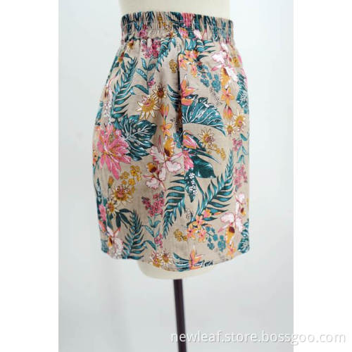 women's casual beach print shorts